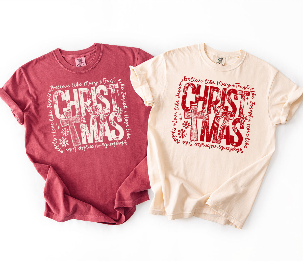 Christmas Believe Like Mary Tees