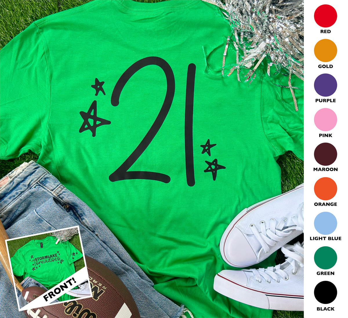 Customizable Star Doodle Short Sleeve Tee