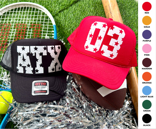 Customizable Star Varsity Hats