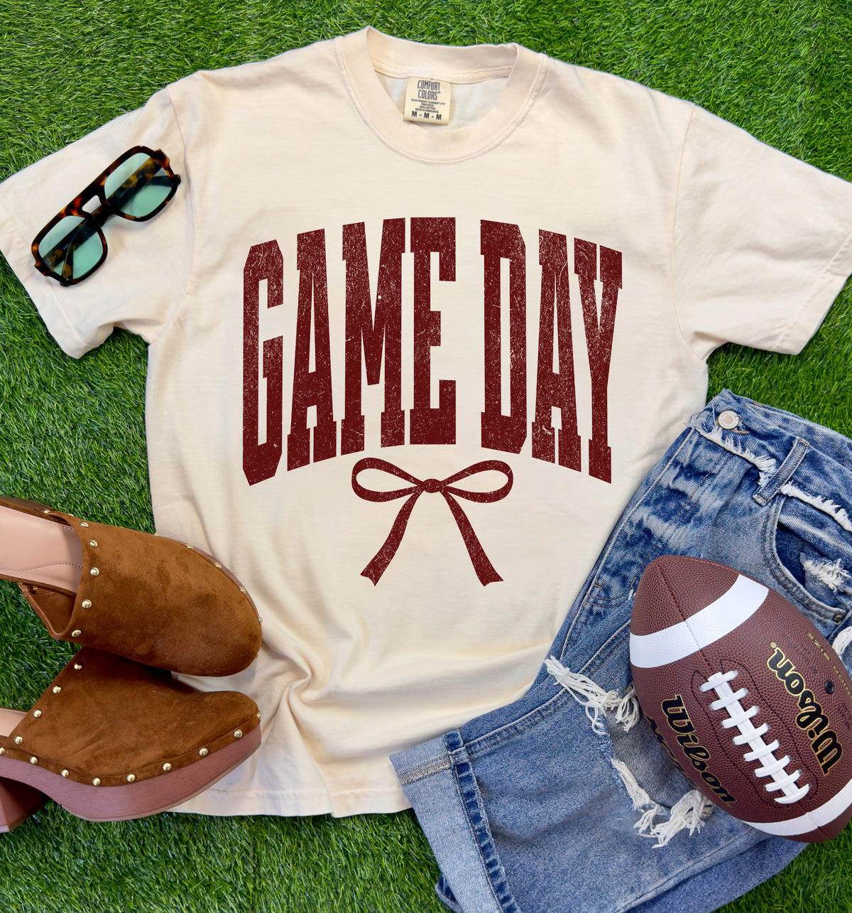 Game Day Customizable Bow Spirit Tee or Sweatshirt