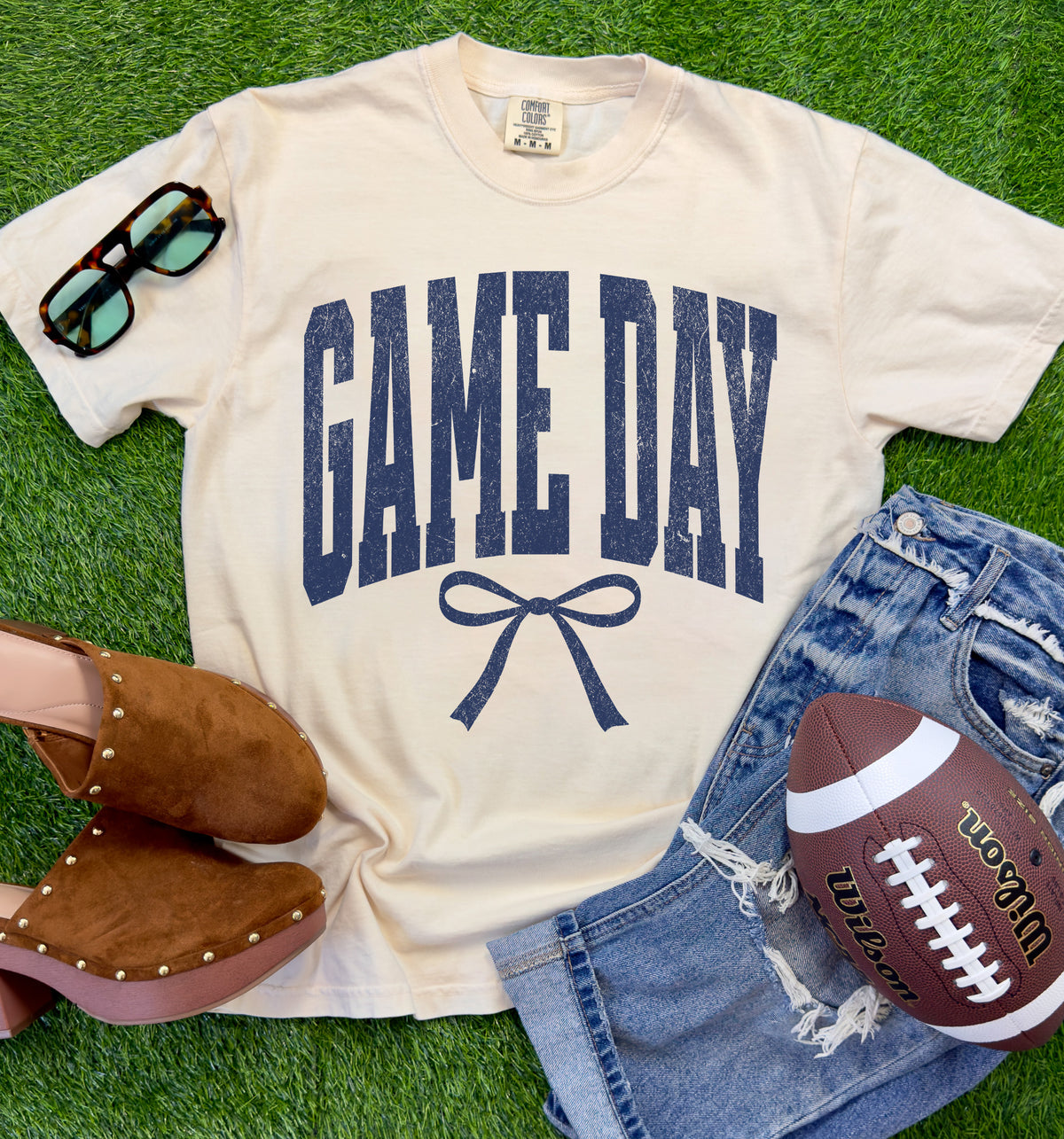 Game Day Customizable Bow Spirit Tee or Sweatshirt