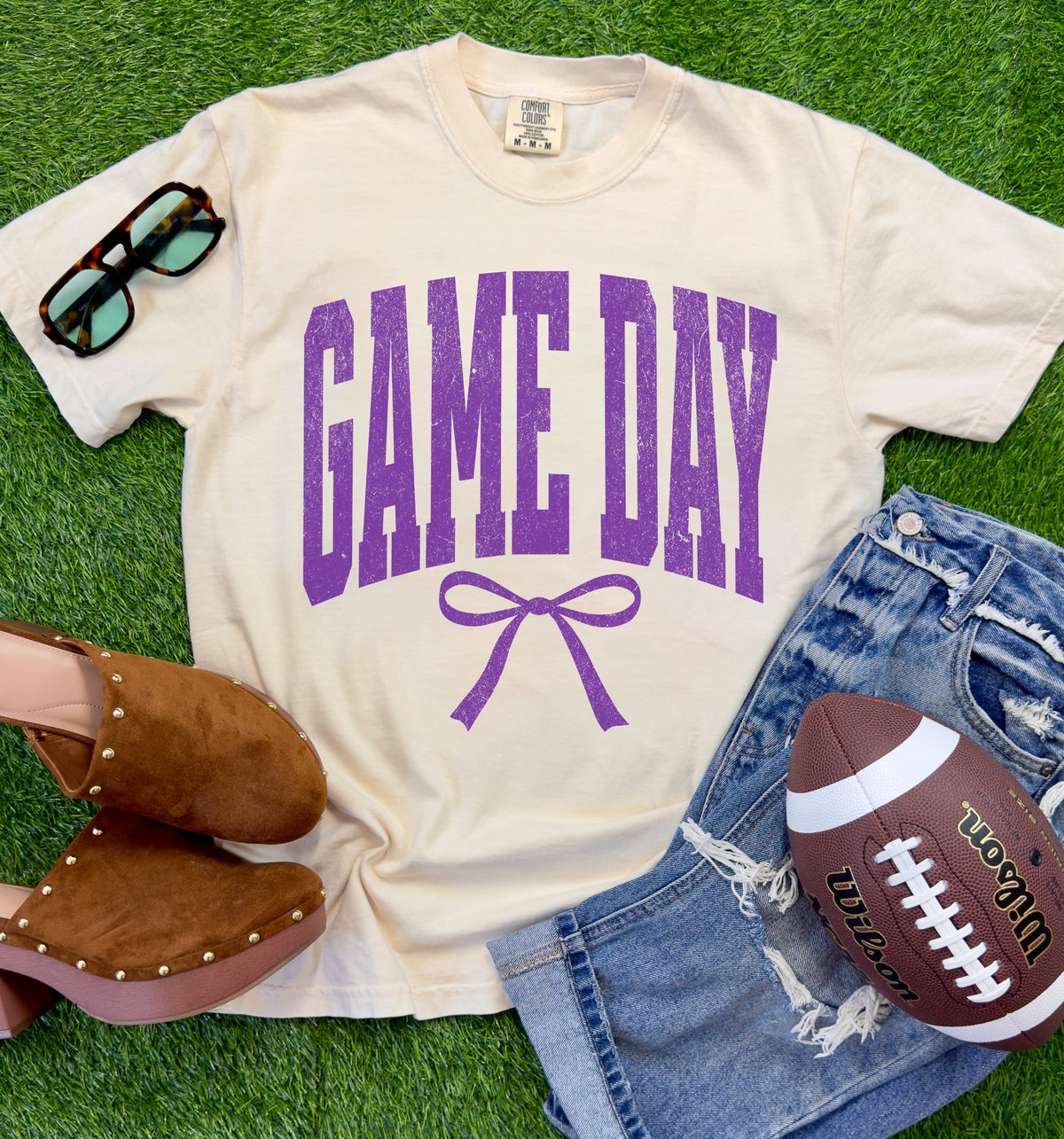 Game Day Customizable Bow Spirit Tee or Sweatshirt