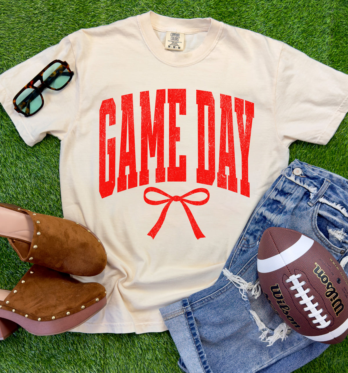 Game Day Customizable Bow Spirit Tee or Sweatshirt