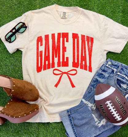 Game Day Customizable Bow Spirit Tee or Sweatshirt