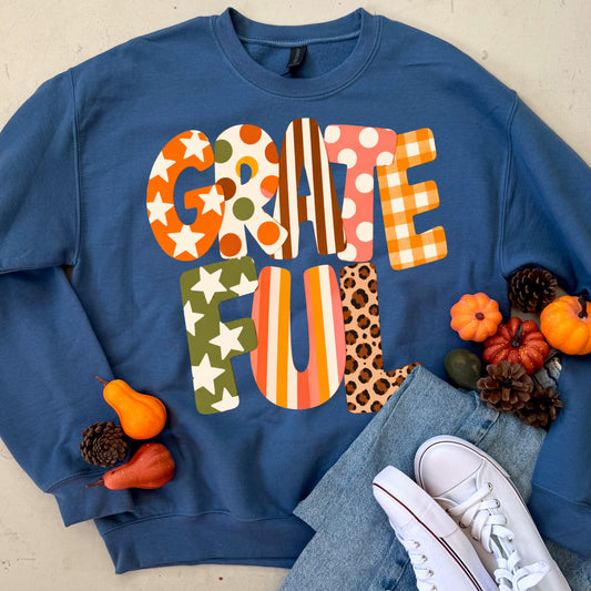 Grateful Indigo Tee or Sweatshirt