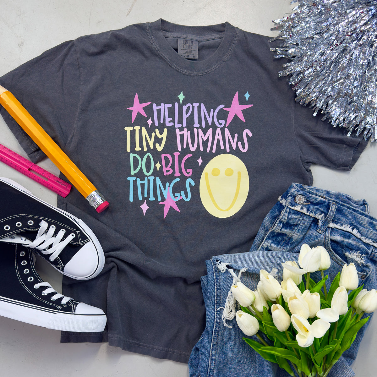 Helping Tiny Humans Do Big Things Teacher Tee