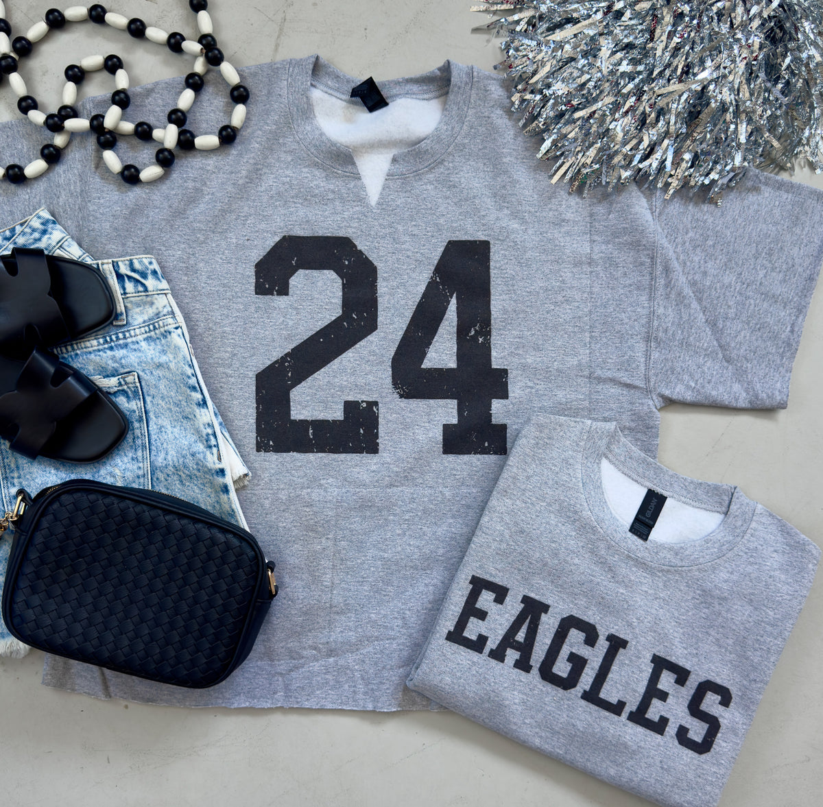 Custom Cut Sweatshirt Short Sleeve Tee